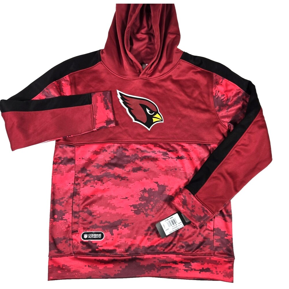 Arizona Cardinals NFL Team Apparel Camo Hoodie Youth Medium 10/12 Pullover NEW